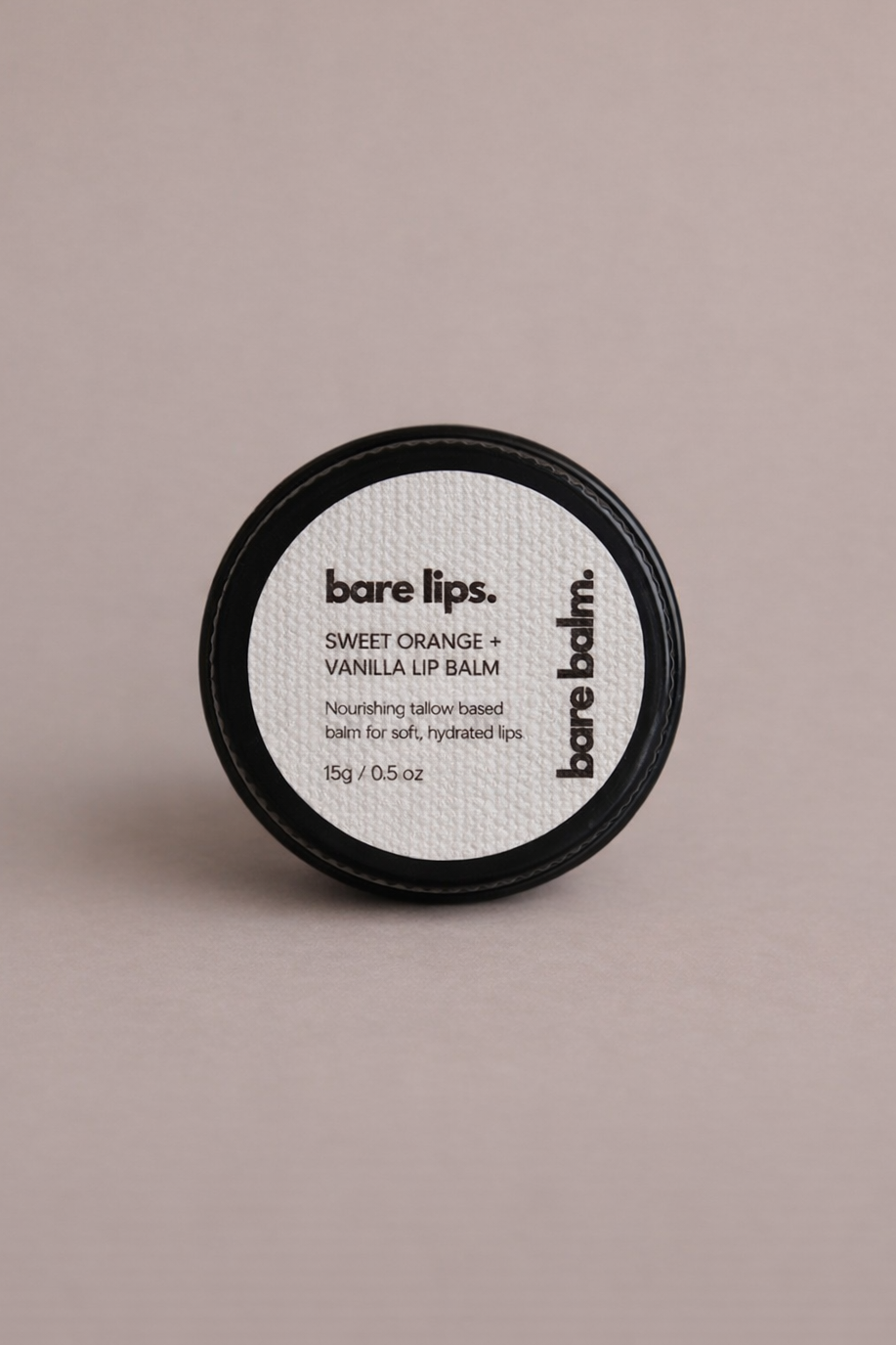 Tallow lip balm - bare lips 