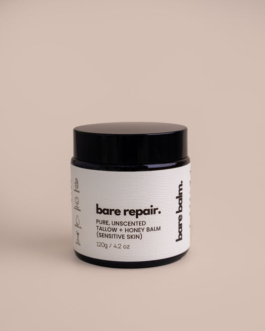 Bare Balm Bare Repair tallow balm – unscented Australian skincare for eczema and baby skin