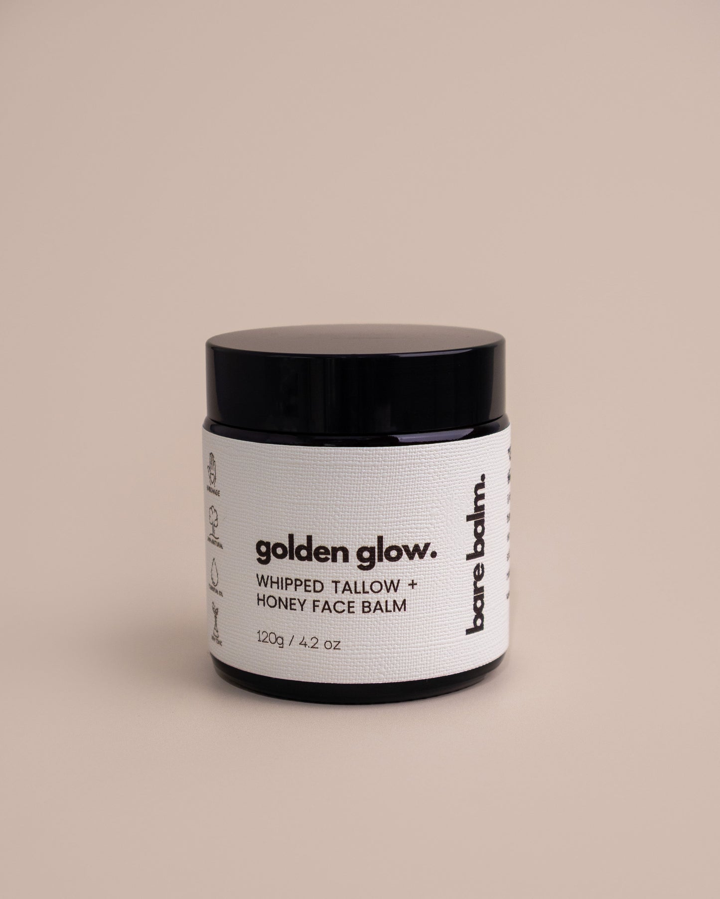 Bare Balm Golden Glow tallow face balm – Australian small-batch skincare for sensitive skin